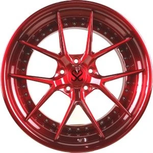 Jauns dizains Flame Red 6061-T6 2 gab. Kalti riteņi
