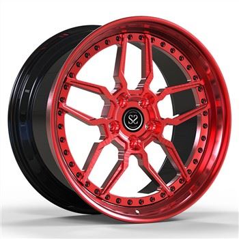 Matt Red Custom 2-PC 6061-T6 alumīnija sakausējuma diski 5x114.3 20 un 21 colla der Nissan GT500